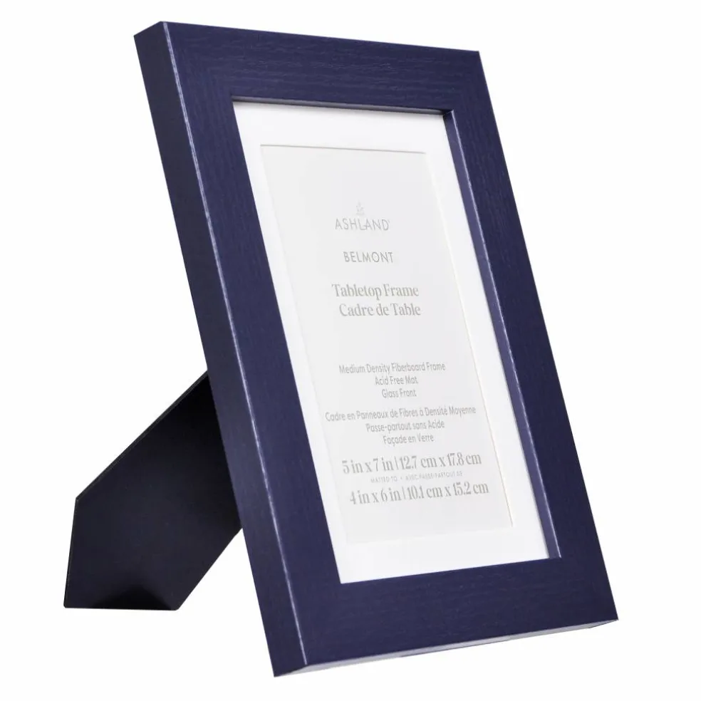 Sapphire Blue Wood Grain Matted Belmont Wall Frame by Ashland®