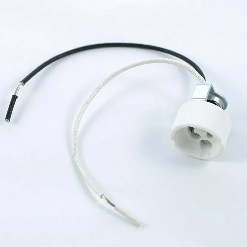 Satco 80-1796 GU10 ceramic socket with 1/8 IP hickey lampholder