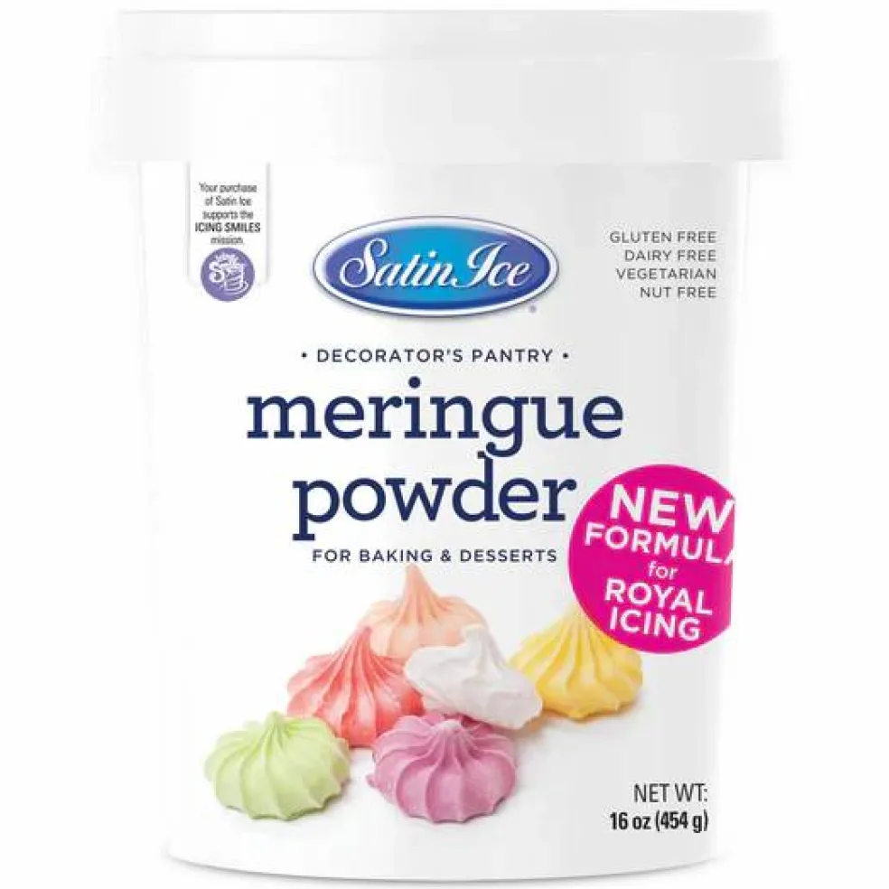 Satin Ice Meringue Powder - 16 oz New Formula for Royal Icing