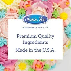 Satin Ice White Buttercream Icing Mix - 4lb. Pail Bucket