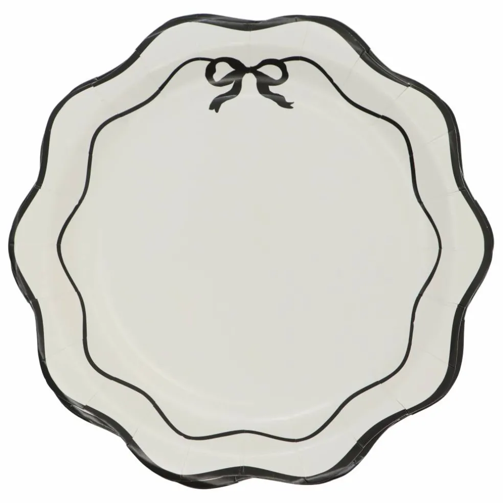 9" Scalloped Bow Paper Dinner Plates, 8ct. by Celebrate It™