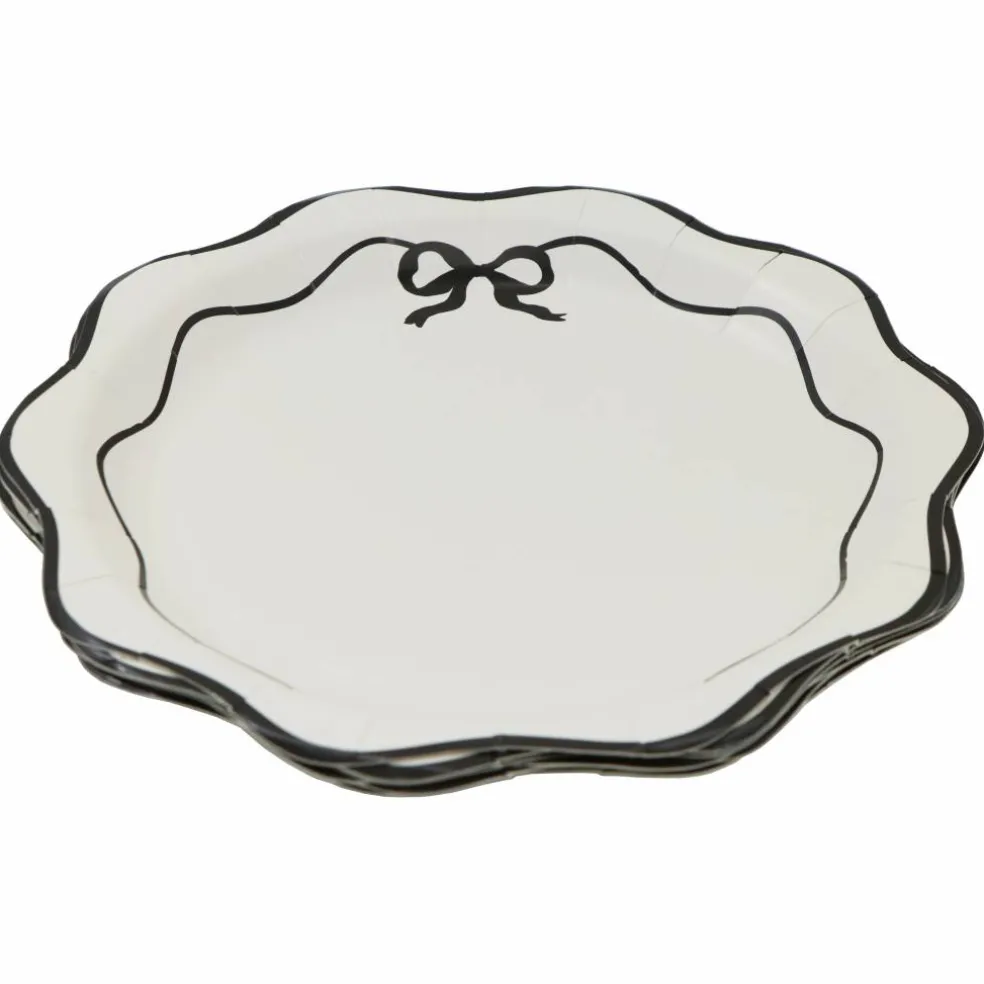 9" Scalloped Bow Paper Dinner Plates, 8ct. by Celebrate It™