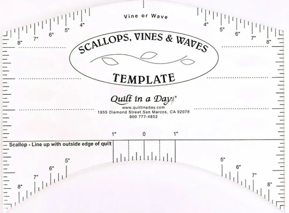 Scallops, Vines and Waves Template by Quilt in a Day