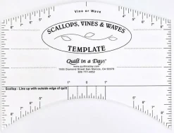 Scallops, Vines and Waves Template by Quilt in a Day
