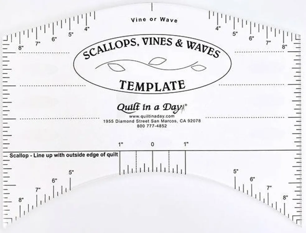 Scallops, Vines and Waves Template by Quilt in a Day