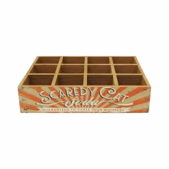 13.75" Scaredy Cat Soda Wood Bottle Crate by Ashland®