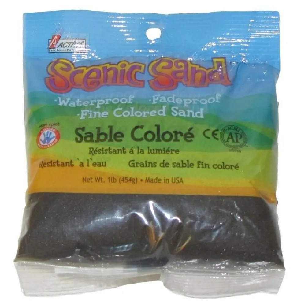 Scenic Sand™ Craft Colored Sand, Deep Black, 1lb (454g) Bag