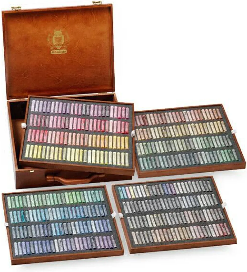 Schmincke Soft Pastels - Set of 400, Assorted Colors, Wood Box, Full Stick