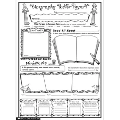 Scholastic® Biography Report Personal Poster Sets