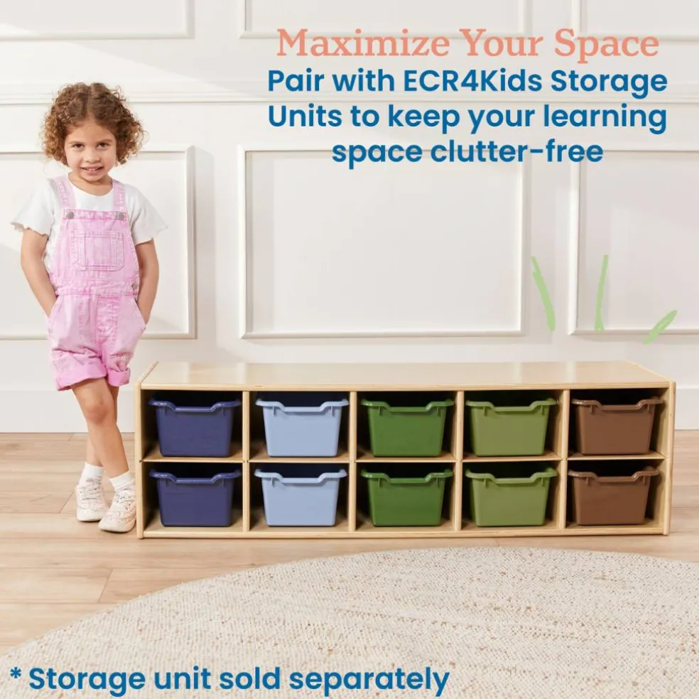 Scoop Front Storage Bins, Multipurpose Organization, 10-Pack