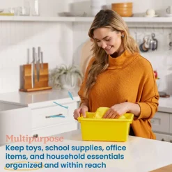 Scoop Front Storage Bins, Multipurpose Organization, 10-Pack