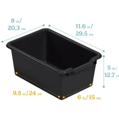 Scoop Front Storage Bins, Multipurpose Organization, 10-Pack