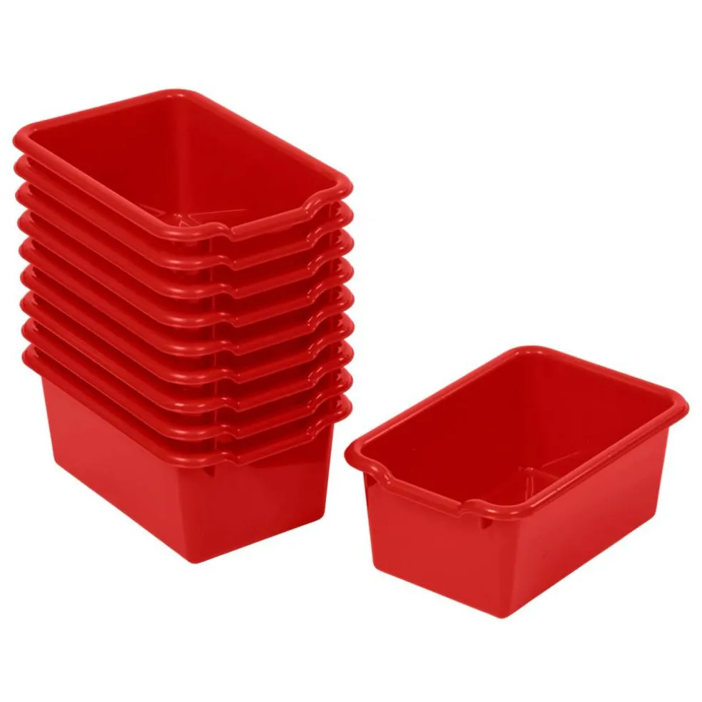 Scoop Front Storage Bins, Multipurpose Organization, 10-Pack