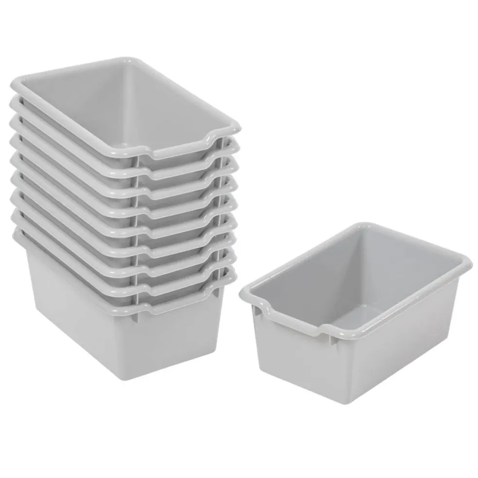 Scoop Front Storage Bins, Multipurpose Organization, 10-Pack