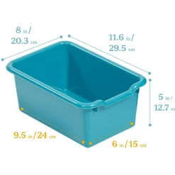 Scoop Front Storage Bins, Multipurpose Organization, 10-Pack