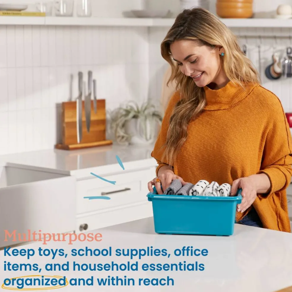 Scoop Front Storage Bins, Multipurpose Organization, 10-Pack