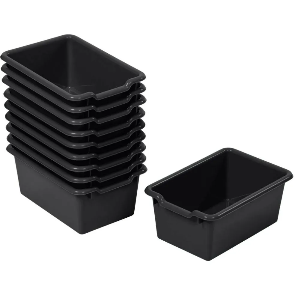 Scoop Front Storage Bins, Multipurpose Organization, 10-Pack