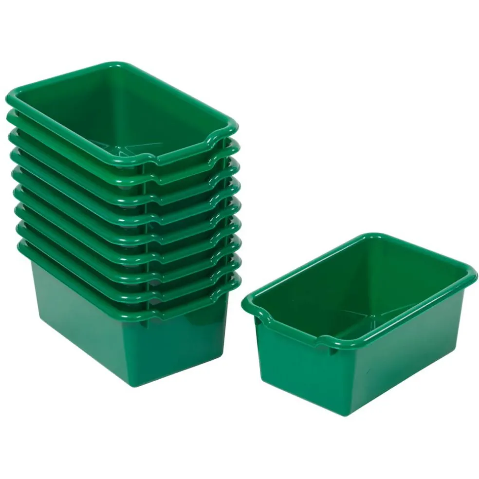 Scoop Front Storage Bins, Multipurpose Organization, 10-Pack
