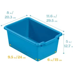 Scoop Front Storage Bins, Multipurpose Organization, 10-Pack
