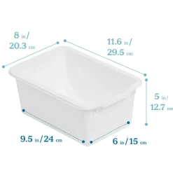 Scoop Front Storage Bins, Multipurpose Organization, 10-Pack