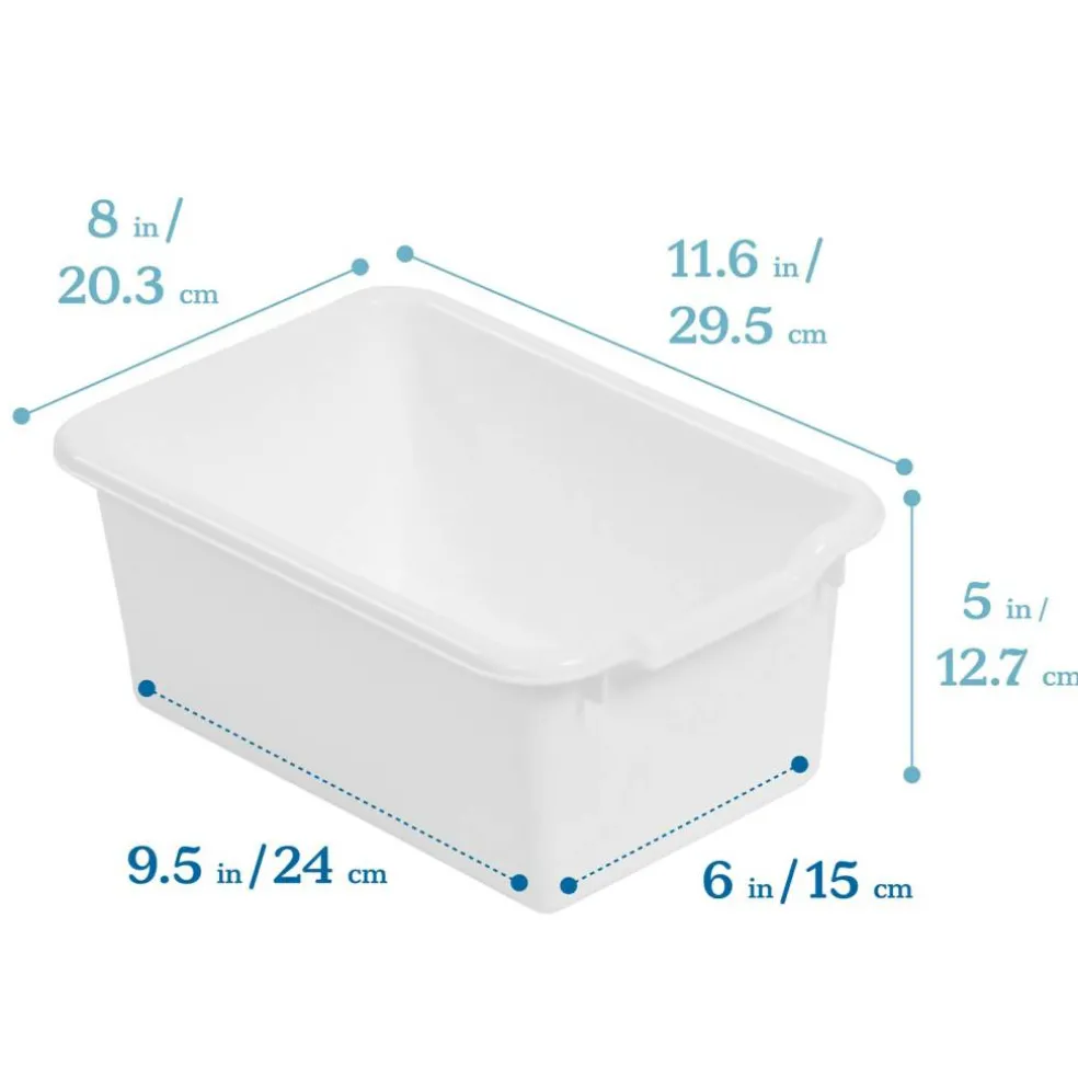 Scoop Front Storage Bins, Multipurpose Organization, 10-Pack