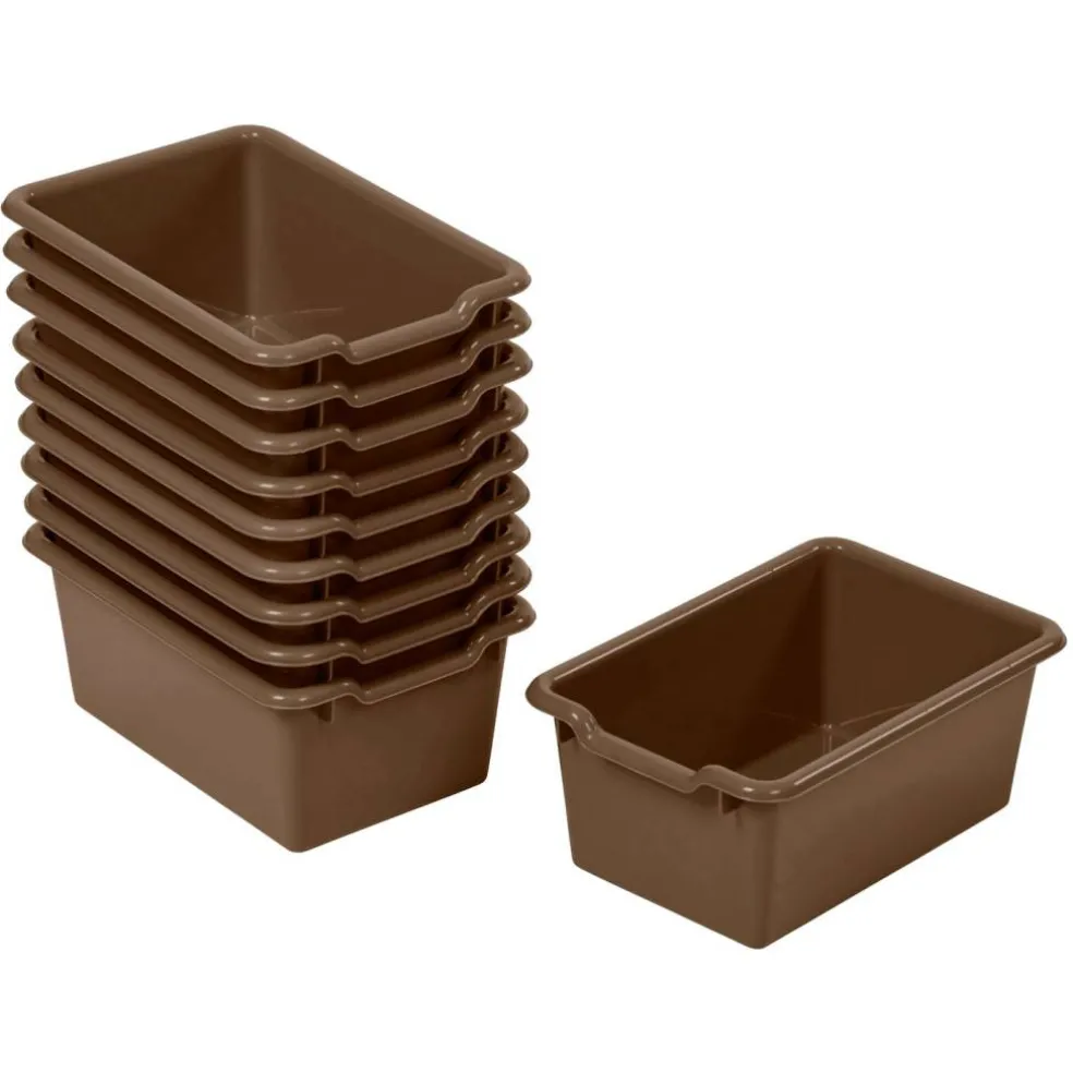 Scoop Front Storage Bins, Multipurpose Organization, 10-Pack