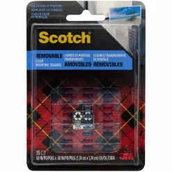 Scotch® Removable Mounting Tape Squares, Transparent