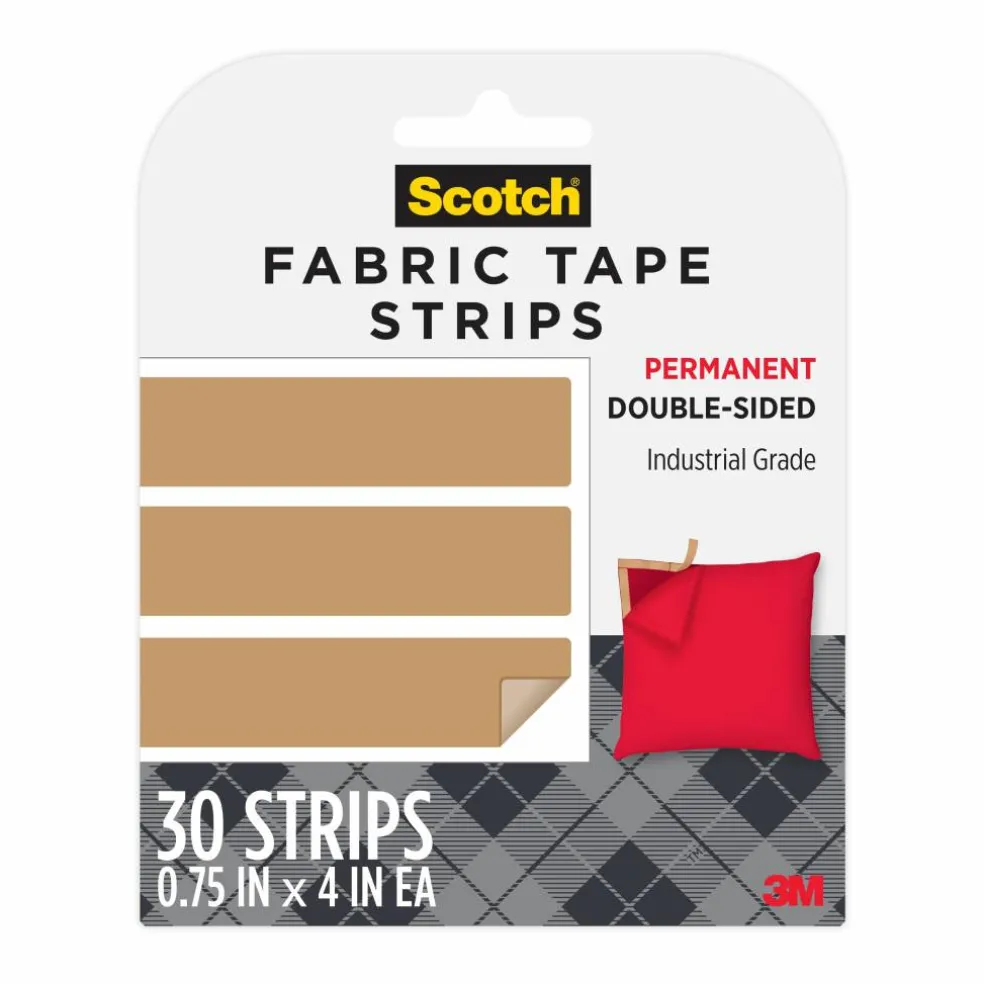 Scotch® 3/4" x 4" Fabric Tape Strips, 30ct.