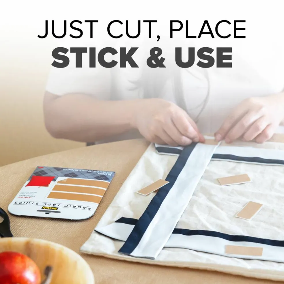 Scotch® 3/4" x 4" Fabric Tape Strips, 30ct.