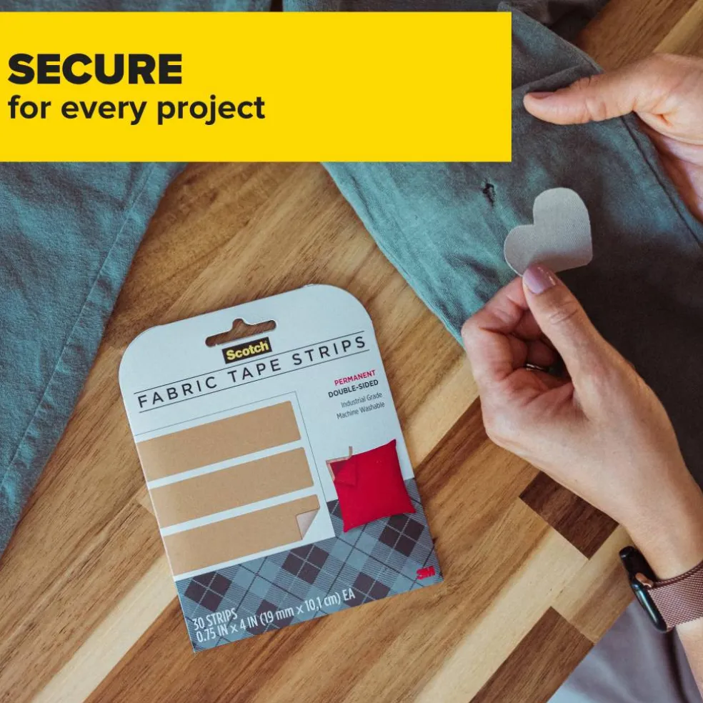 Scotch® 3/4" x 4" Fabric Tape Strips, 30ct.