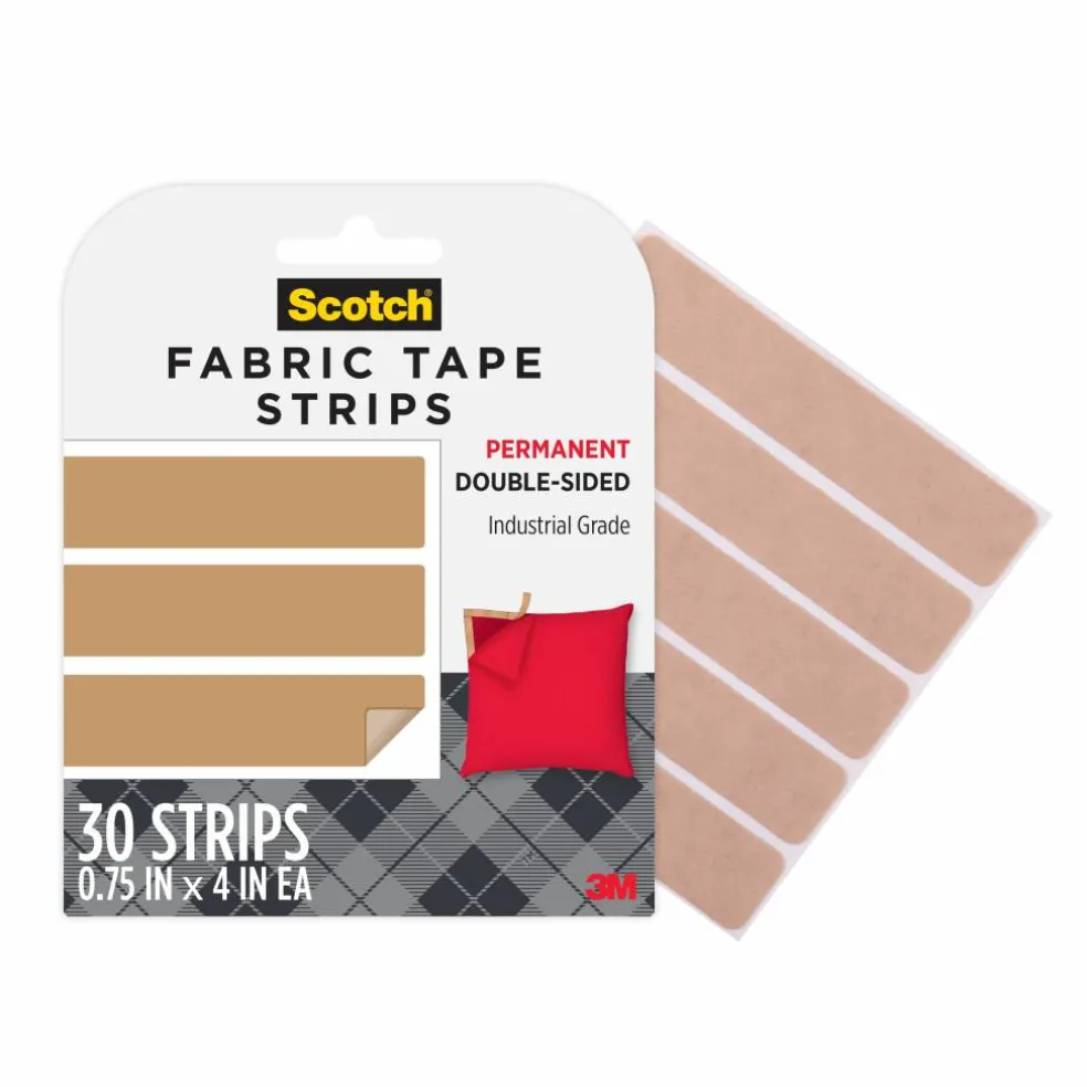 Scotch® 3/4" x 4" Fabric Tape Strips, 30ct.