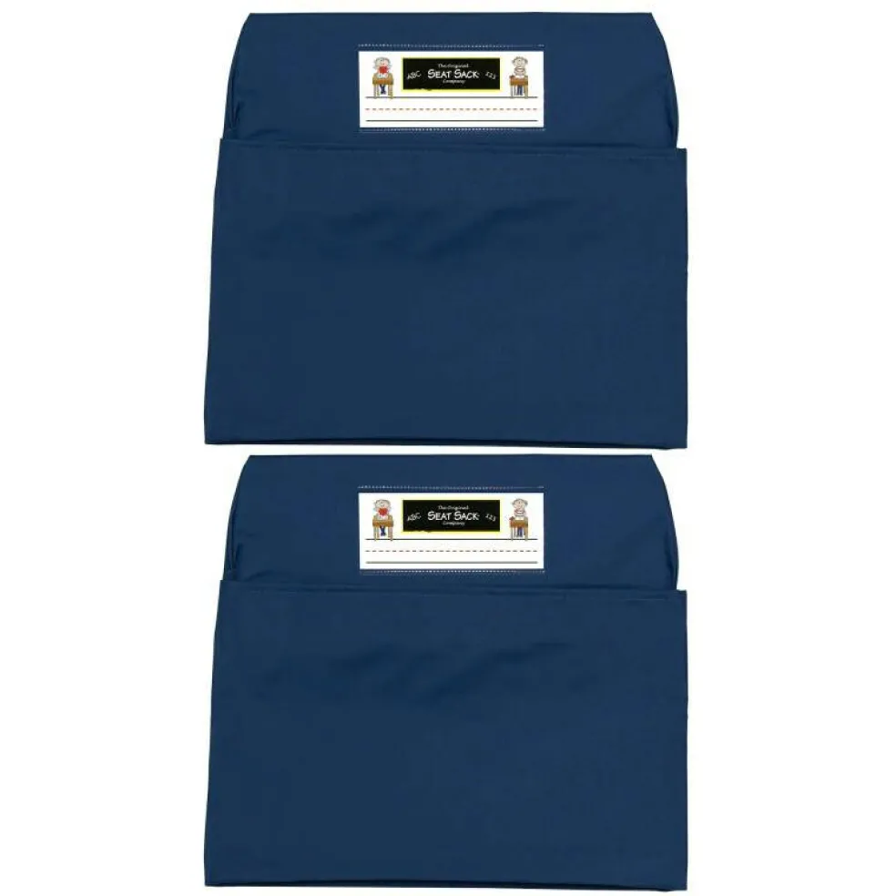 Seat Sack, Small, 12 inch, Chair Pocket, Blue, Pack of 2