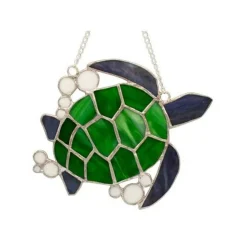 Sea Turtle Pre-Cut Stained Glass Kit-Make Your own Beautiful Glass Project.