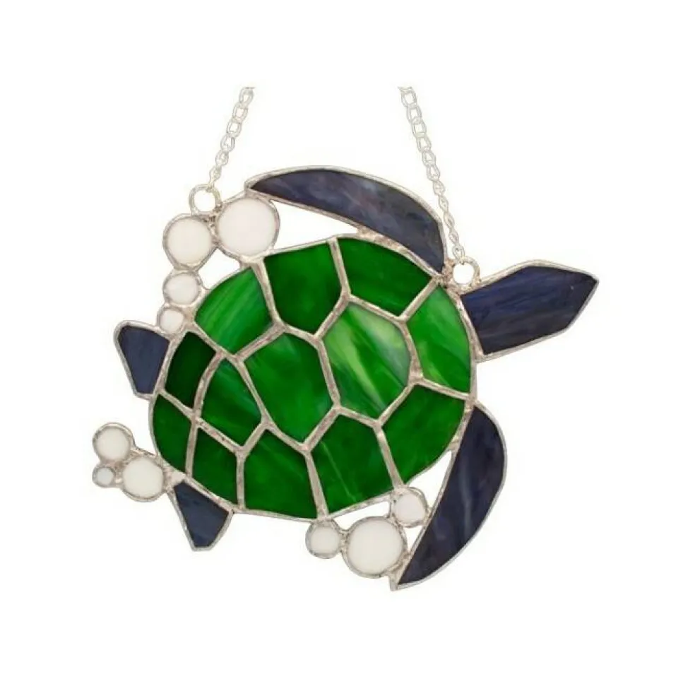 Sea Turtle Pre-Cut Stained Glass Kit-Make Your own Beautiful Glass Project.