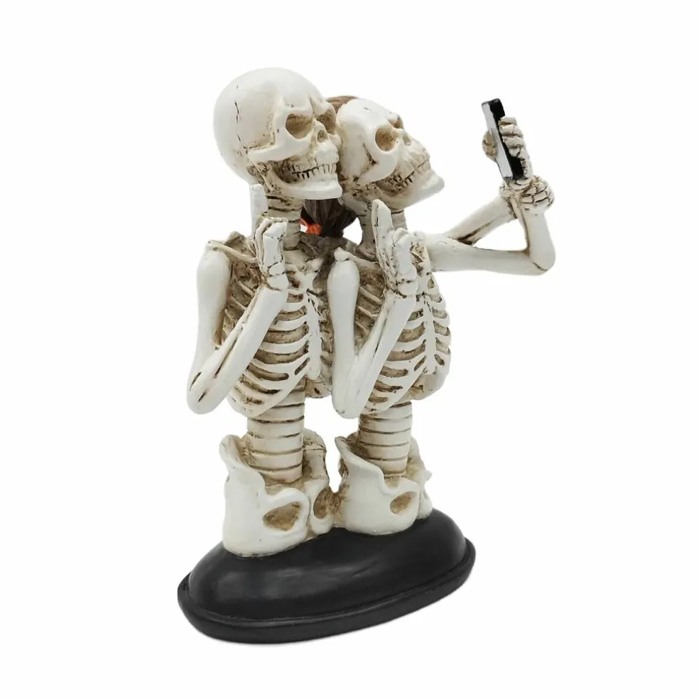 6.3" Selfie Couple Skeleton Tabletop Décor by Ashland®