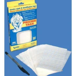 Self-Stick Jewelry Price Tags Stickers 1/2"x 1 3/8" Kit 48000 Pcs