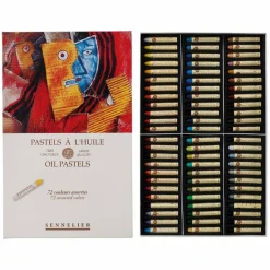 Sennelier Oil Pastels Cardboard Box Set of 72 Standard - Multicolor