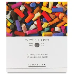 Sennelier Soft Pastels - Set of 40, Assorted Colors, Half Sticks
