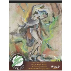Senso Clear Primed Linen Canvas Pads - 9x12" (10 Total Sheets)