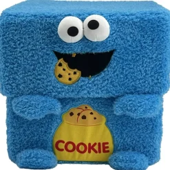 Sesame Street: Storables 8" Box - Cookie Monster - Character Themed Bin, Fabric Storage Container, Opening Top Lid, Holds Toys, Books & More, Licensed