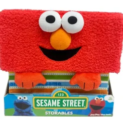 Sesame Street: Storables 8" Box - Elmo - Red Character Themed Bin, Fabric Storage Container, Opening Top Lid, Holds Toys, Books & More, Licensed