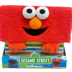 Sesame Street: Storables 12" Box - Elmo - Red Character Themed Bin, Fabric Storage Container, Opening Top Lid, Holds Toys, Books & More, Licensed