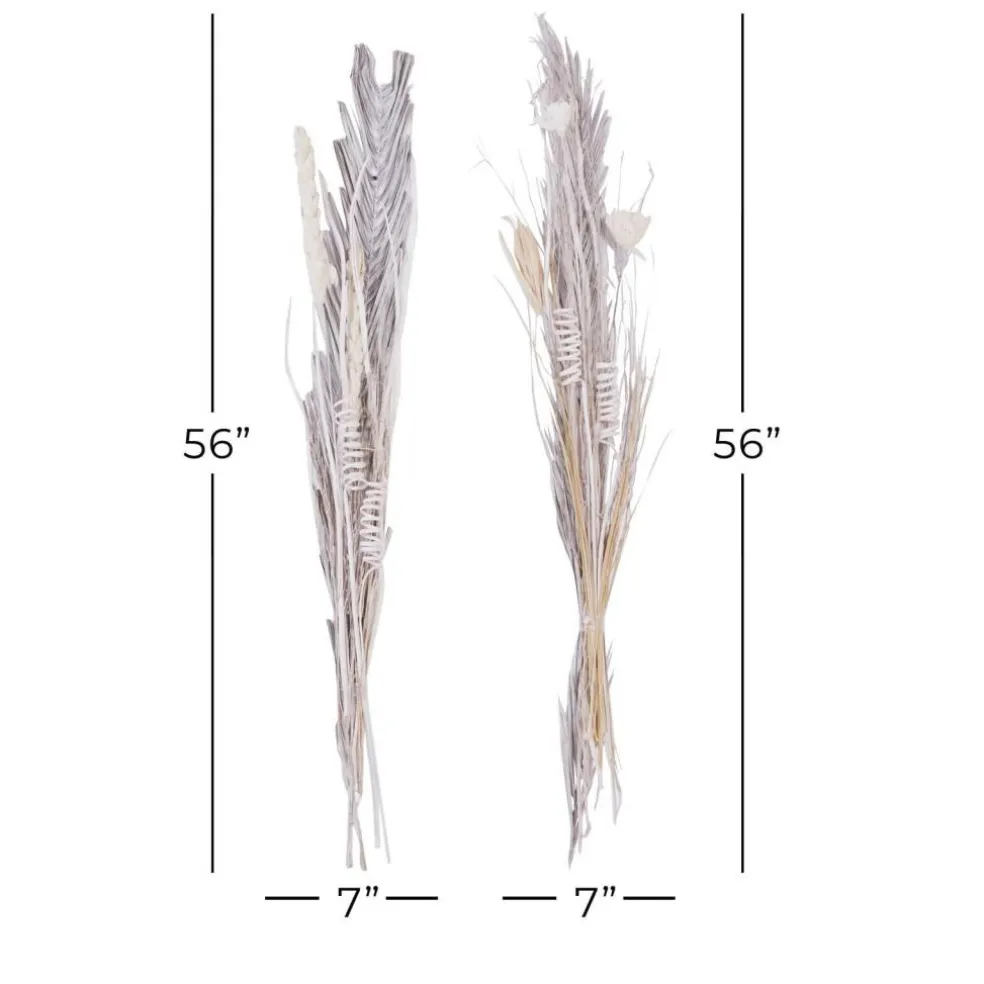 Set of 2" Brown Wood Natural Foliage, 7" x 56"