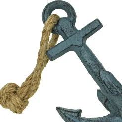 Set of 2 Cast Iron Ship Anchor Bookends Nautical Home Decor Sculptures