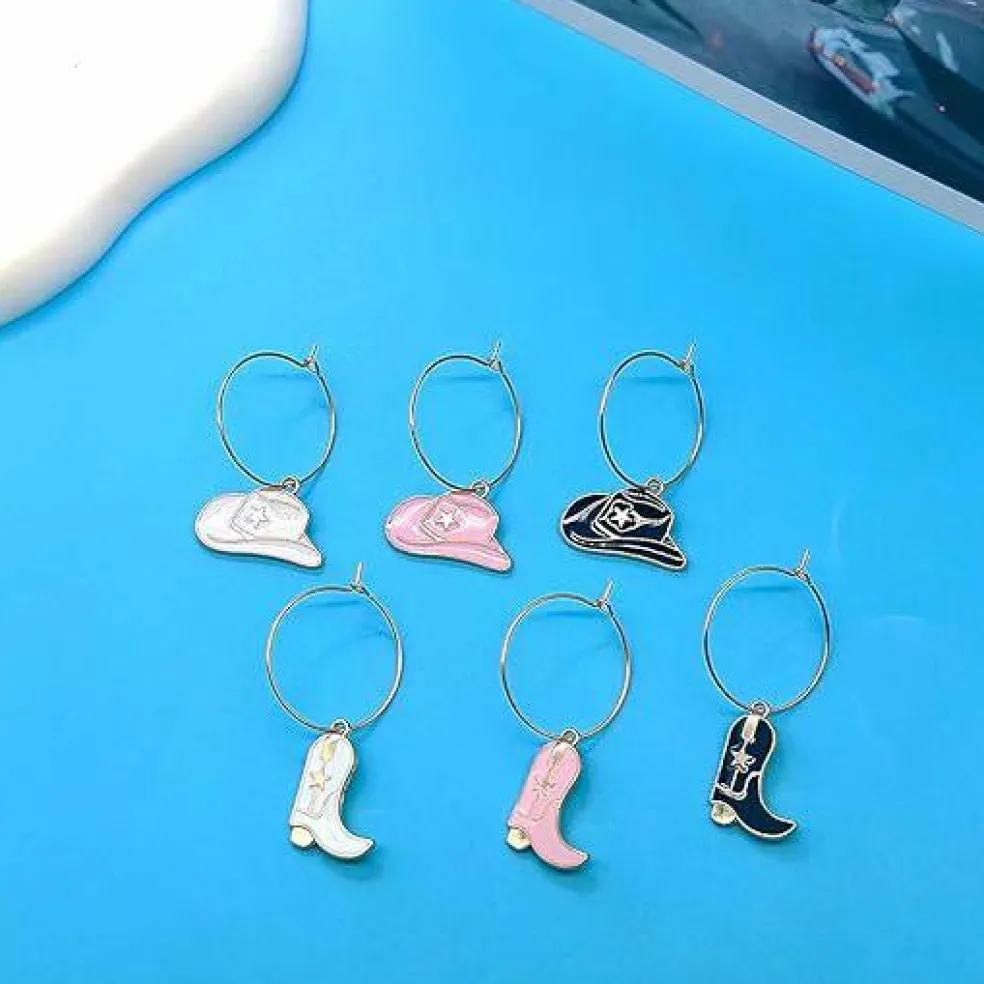 Set of 6 Cute Wine Glass Charms