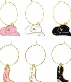Set of 6 Cute Wine Glass Charms
