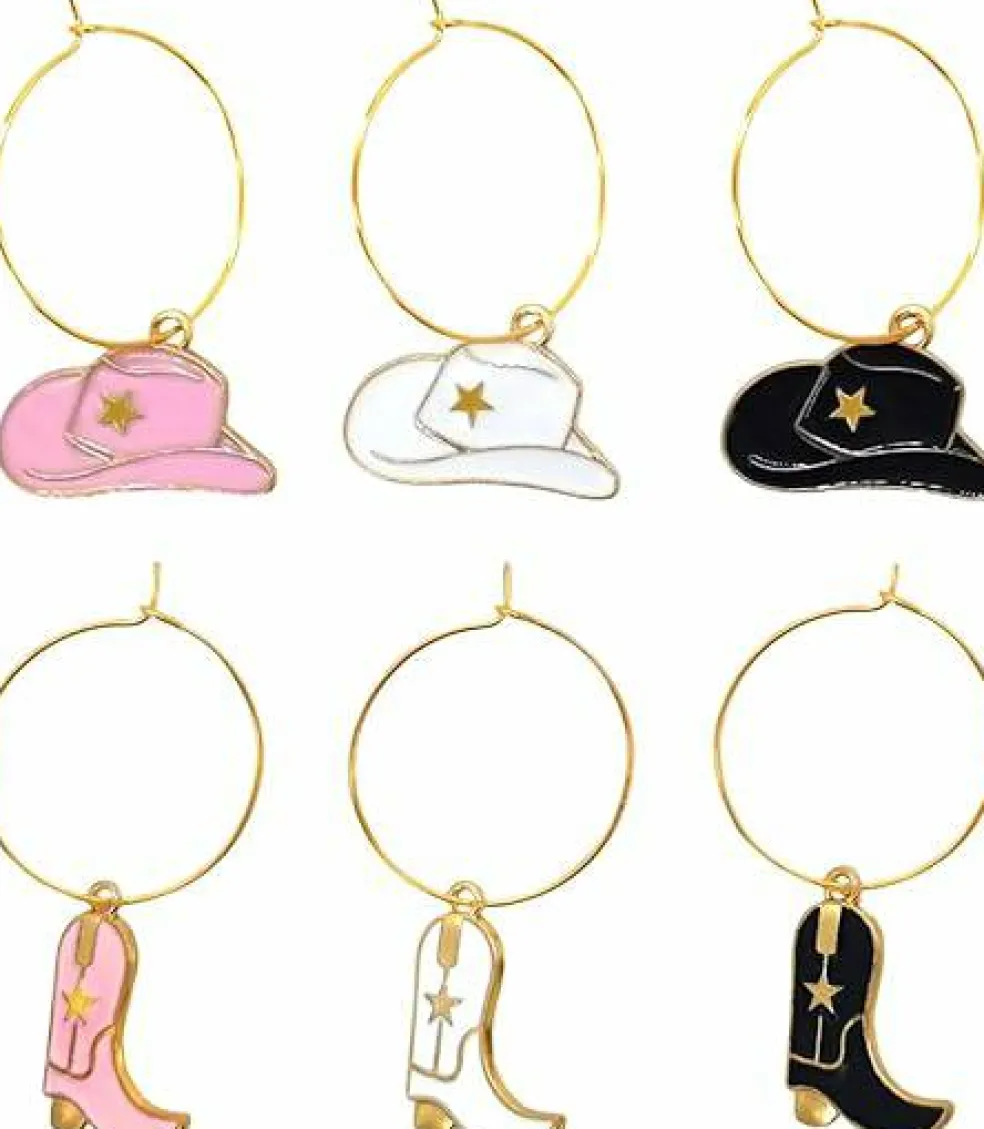 Set of 6 Cute Wine Glass Charms