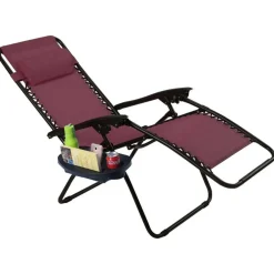 Set of 2 Folding Zero Gravity Recliner Chairs with Cup Holder Tray and Headrest for Patio or Lawn
