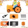 Set of 2 7ft Fall Lighted Inflatable Tractor Decor