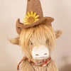 Set of 2 17.75"H Fall Highland Cow Shelf Sitter